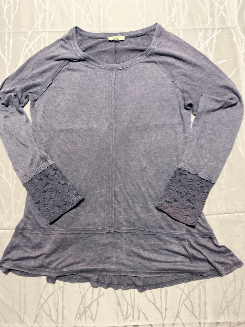 Kori Heathered Charcoal Crewneck Top - Dark Gray